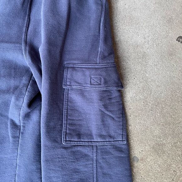 Vintage 90s Members Mark By Russell Athletic Cargo Sweatpants Size Medium Blue - Picture 4 of 5